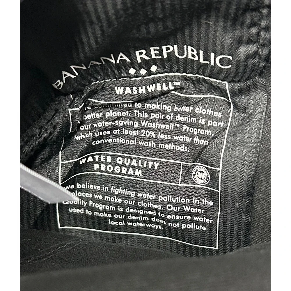 Banana‎ Republic Washwell Pants Mens 33x32 Charcoal Heat Black Office Casual